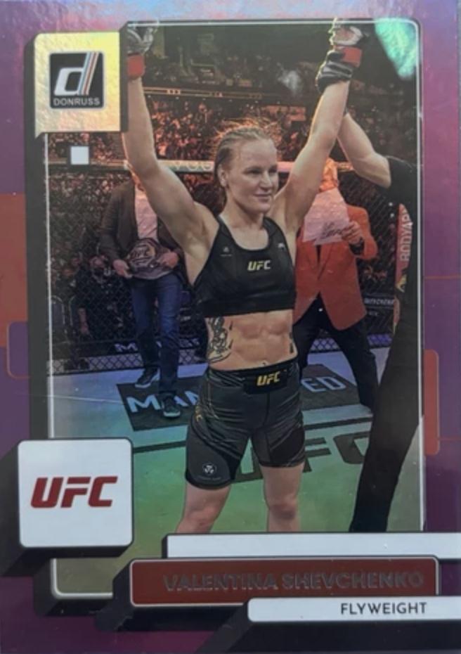 Valentina Shevchenko 2023 Panini Donruss UFC Base #71 Purple Flood