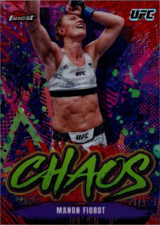 Manon Fiorot 2024 Topps Finest UFC Chaos #CHA-5 Tangerine Glitter Refractor