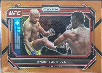 Anderson Silva 2023 Panini Prizm UFC Base #76 Orange