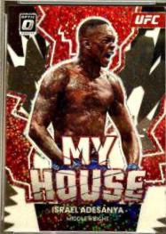 Israel Adesanya 2023 Panini Donruss Optic UFC My House #6 White Sparkle