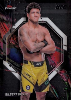 Gilbert Burns 2024 Topps Finest UFC Base Common #68 Superfractor