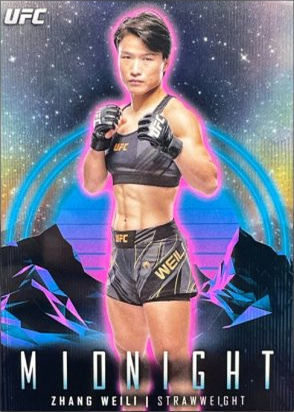 Zhang Weili 2024 Topps Midnight UFC Base #86 Black Light