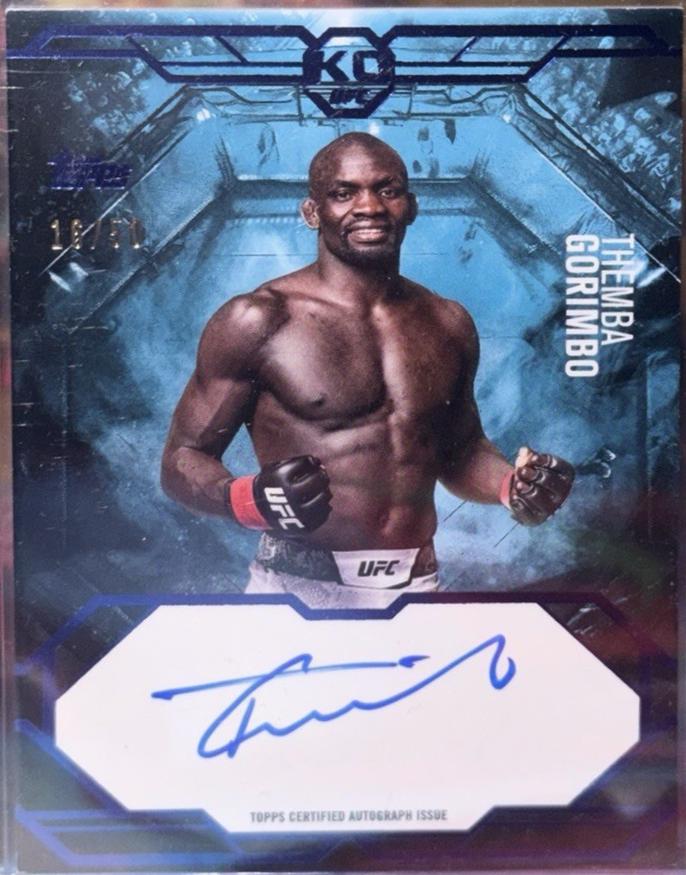 Themba Gorimbo 2025 Topps Knockout UFC Knockout Autographs #KA-TG Blue