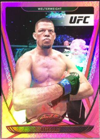 Nate Diaz 2021 Panini Chronicles UFC Base Certified #134 Pink