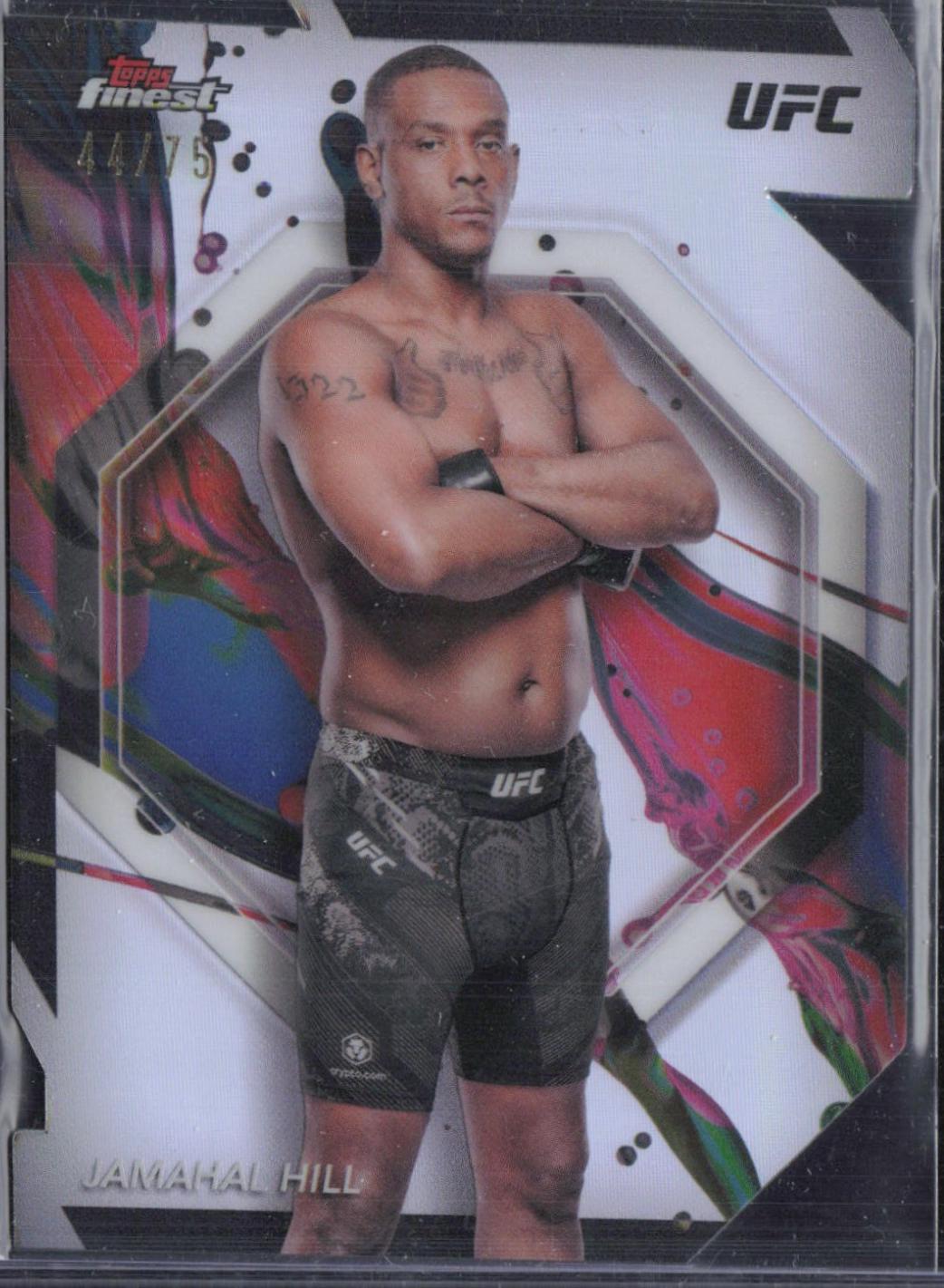 Jamahal Hill 2024 Topps Finest UFC Base Common #36 Die-Cut Refractor