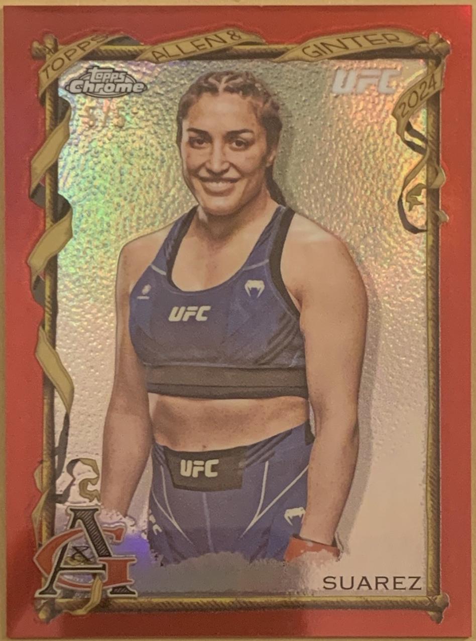 Tatiana Suarez 2024 Topps Chrome UFC Allen & Ginter #AAG-24 Red Refractor