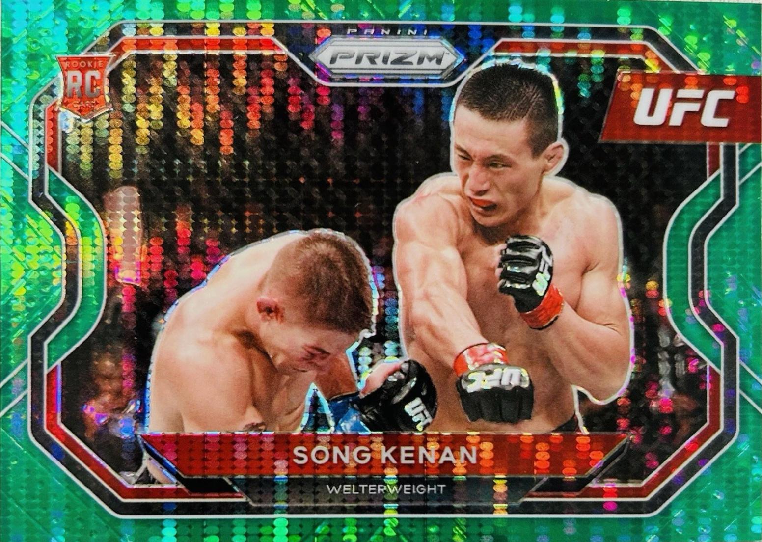 Song Kenan 2021 Panini Prizm UFC Base #167 Green Pulsar