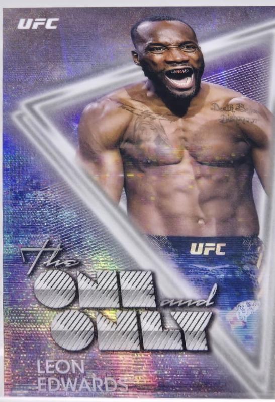 Leon Edwards 2025 Topps Midnight UFC The One and Only #OO-1 Moon Beam