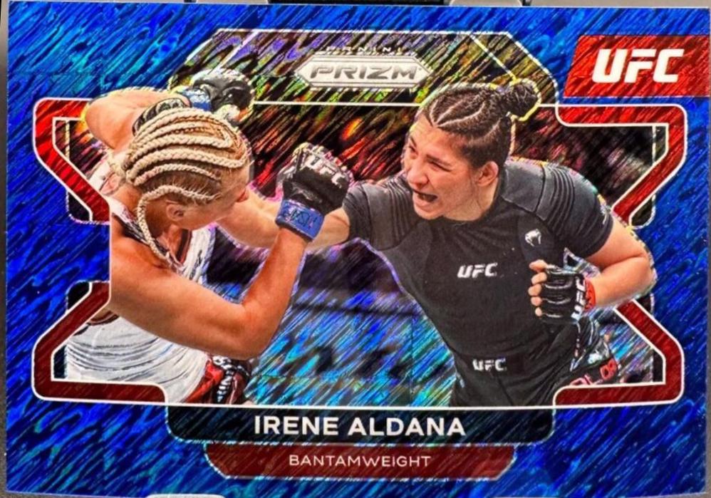 Irene Aldana 2022 Panini Prizm UFC Base #13 Blue Shimmer