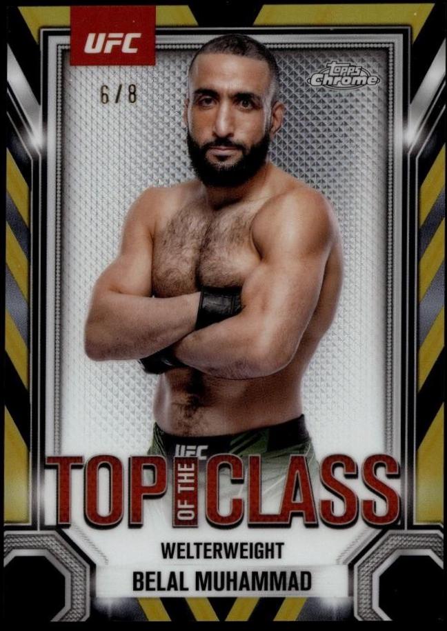 Belal Muhammad 2025 Topps Chrome UFC Top of the Class #TTC-6 Black & Gold Refractor