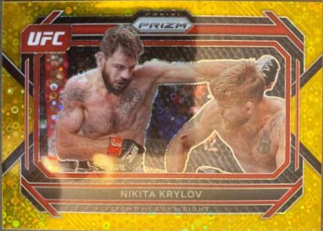 Nikita Krylov 2023 Panini Prizm Under Card UFC Base #49 Gold