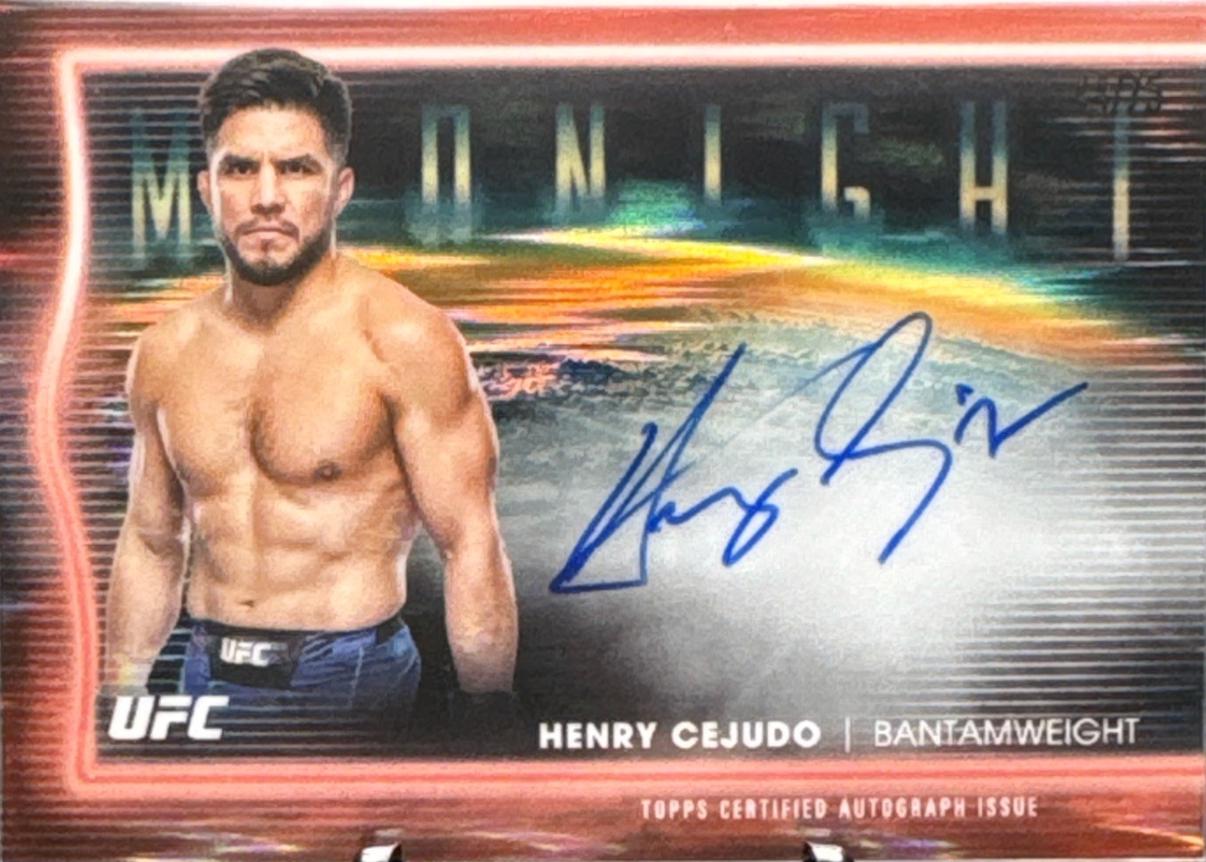 Henry Cejudo 2025 Topps Midnight UFC Horizon Signatures #HNS-HC Moonrise