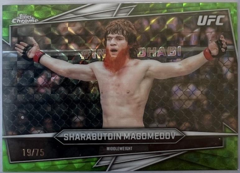 Shara Magomedov 2026 Topps Chrome UFC Base #21 Green Geometric Refractor