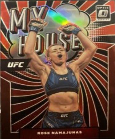 Rose Namajunas 2022 Panini Donruss Optic UFC My House #5 Red