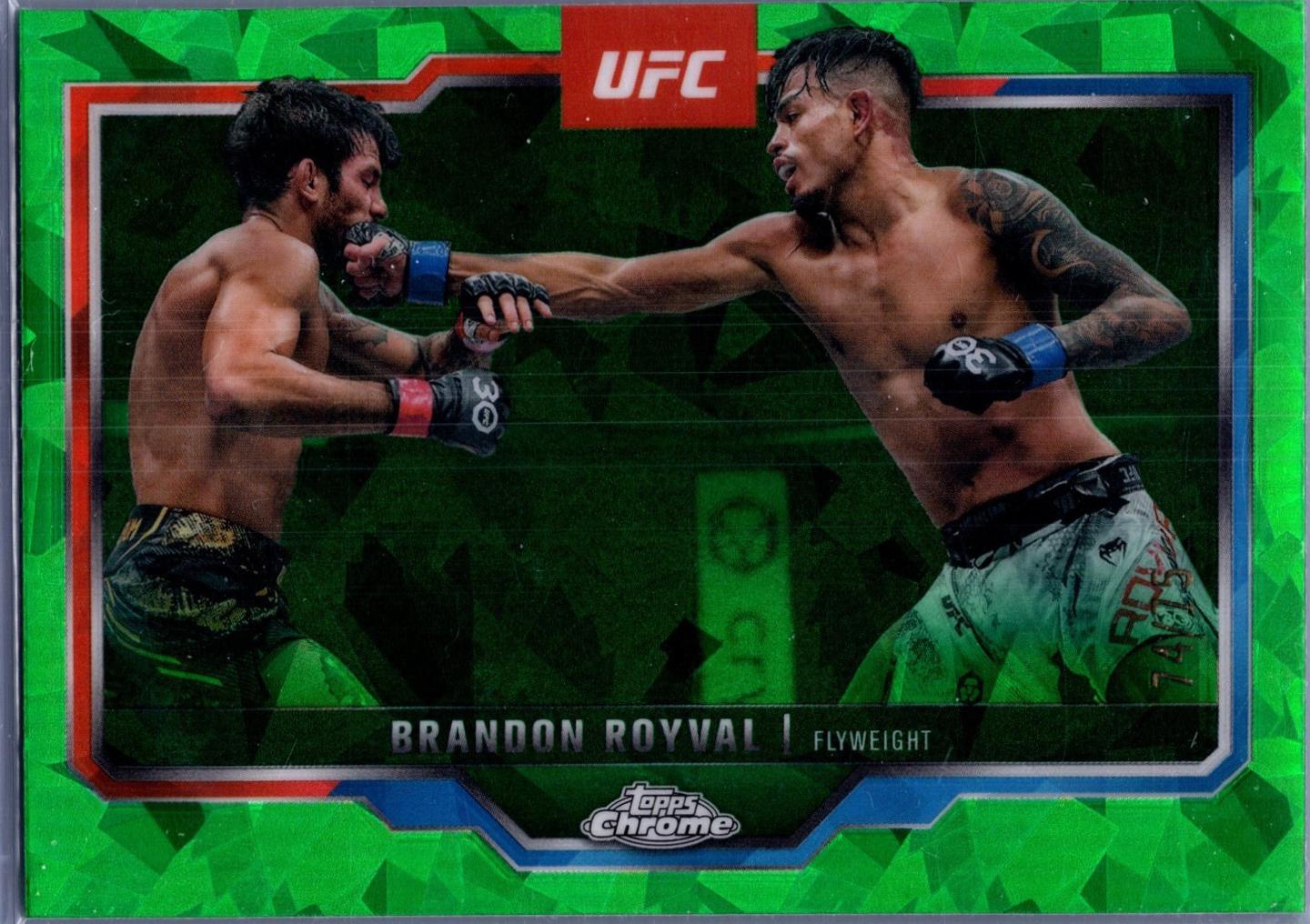 Brandon Royval 2025 Topps Chrome Sapphire UFC Base Sapphire #152 Green Sapphire