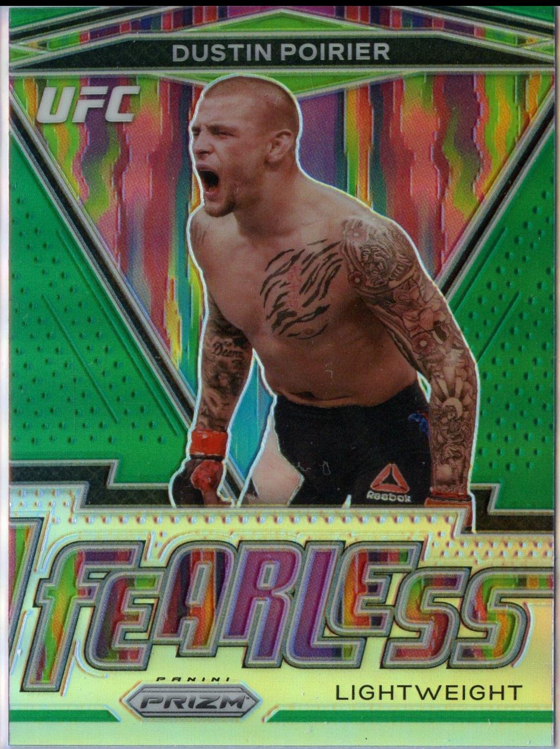 Dustin Poirier 2021 Panini Prizm UFC Fearless #4 Green
