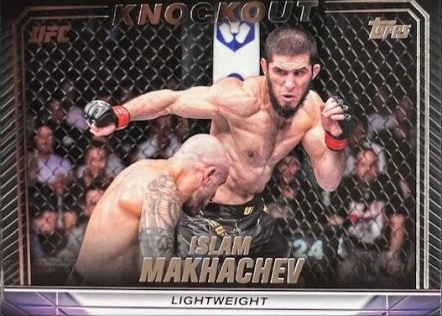 Islam Makhachev 2024 Topps Knockout UFC Base #59 Platinum