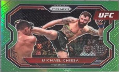 Michael Chiesa 2021 Panini Prizm UFC Base #173 Neon Green
