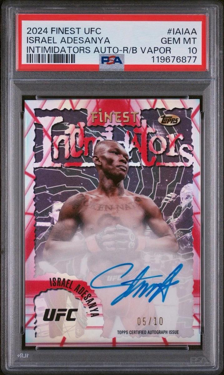 Israel Adesanya 2024 Topps Finest UFC Intimidators Autographs #IA-IAA Red Black Vapor Refractor