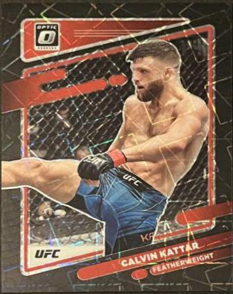 Calvin Kattar 2022 Panini Donruss Optic UFC Base #68 Black Velocity