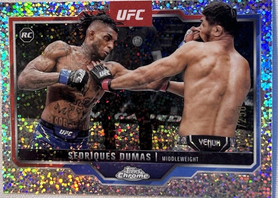 Sedriques Dumas 2025 Topps Chrome UFC Base #6 Speckle Refractor