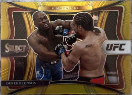 Derek Brunson 2021 Panini Select UFC Premier Level #115 Gold