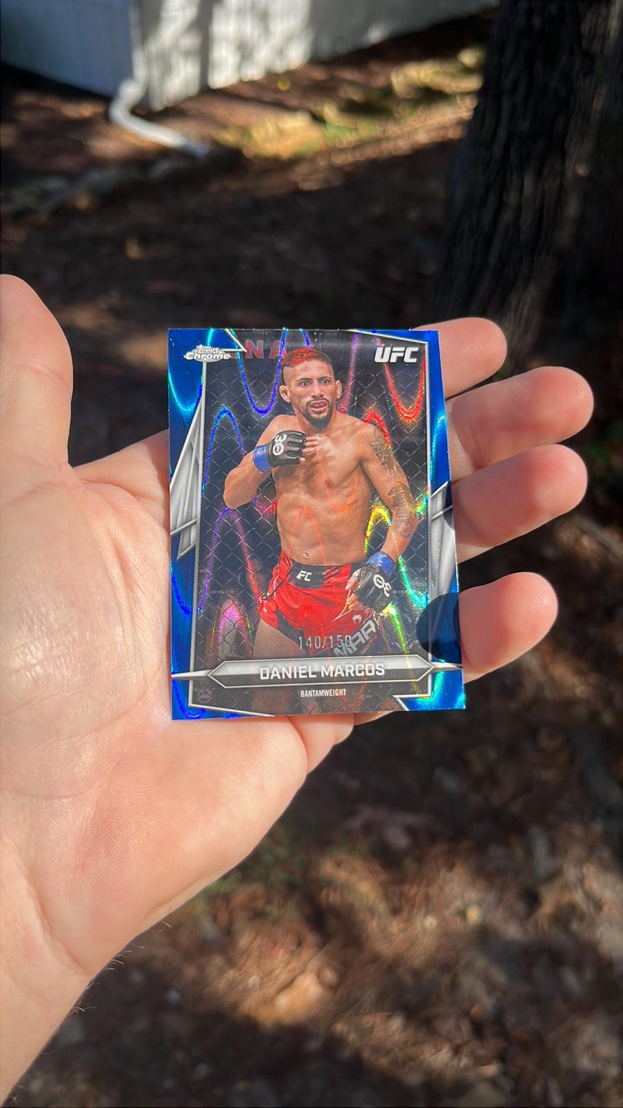 Daniel Marcos 2026 Topps Chrome UFC Base #43 Blue Ray Wave Refractor
