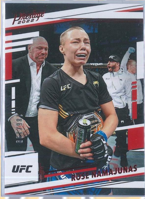 Rose Namajunas 2022 Panini Chronicles UFC Base Prestige #176 Red