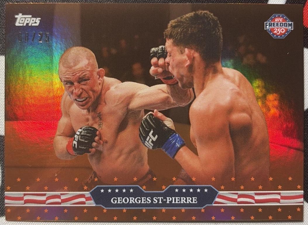 Georges St-Pierre 2026 Topps UFC Freedom 250 Base #2 Orange