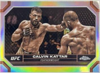 Calvin Kattar 2024 Topps Chrome UFC Base #37 Sepia Refractor