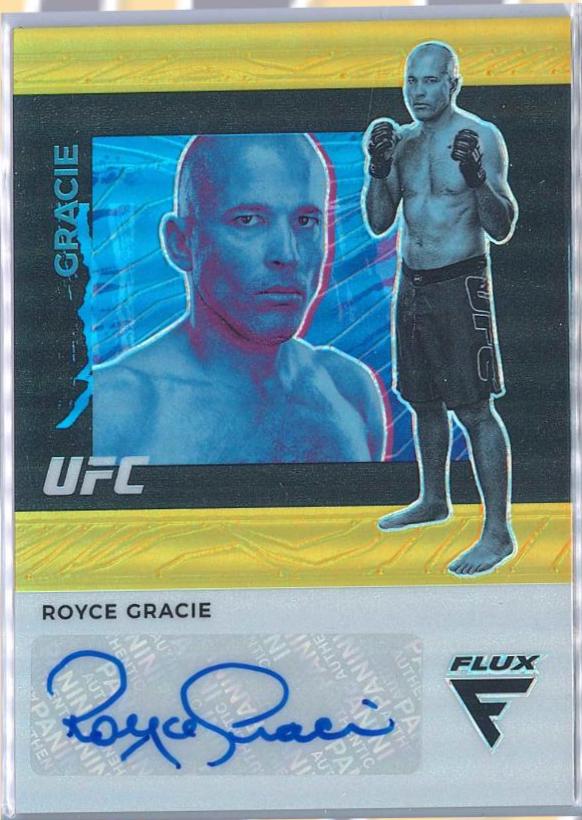 Royce Gracie 2022 Panini Chronicles UFC Flux Auto #11 Gold