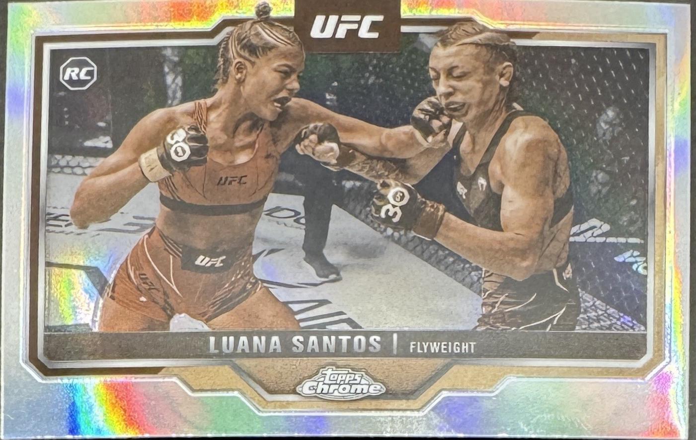 Luana Santos 2025 Topps Chrome UFC Base #103 Sepia Refractor