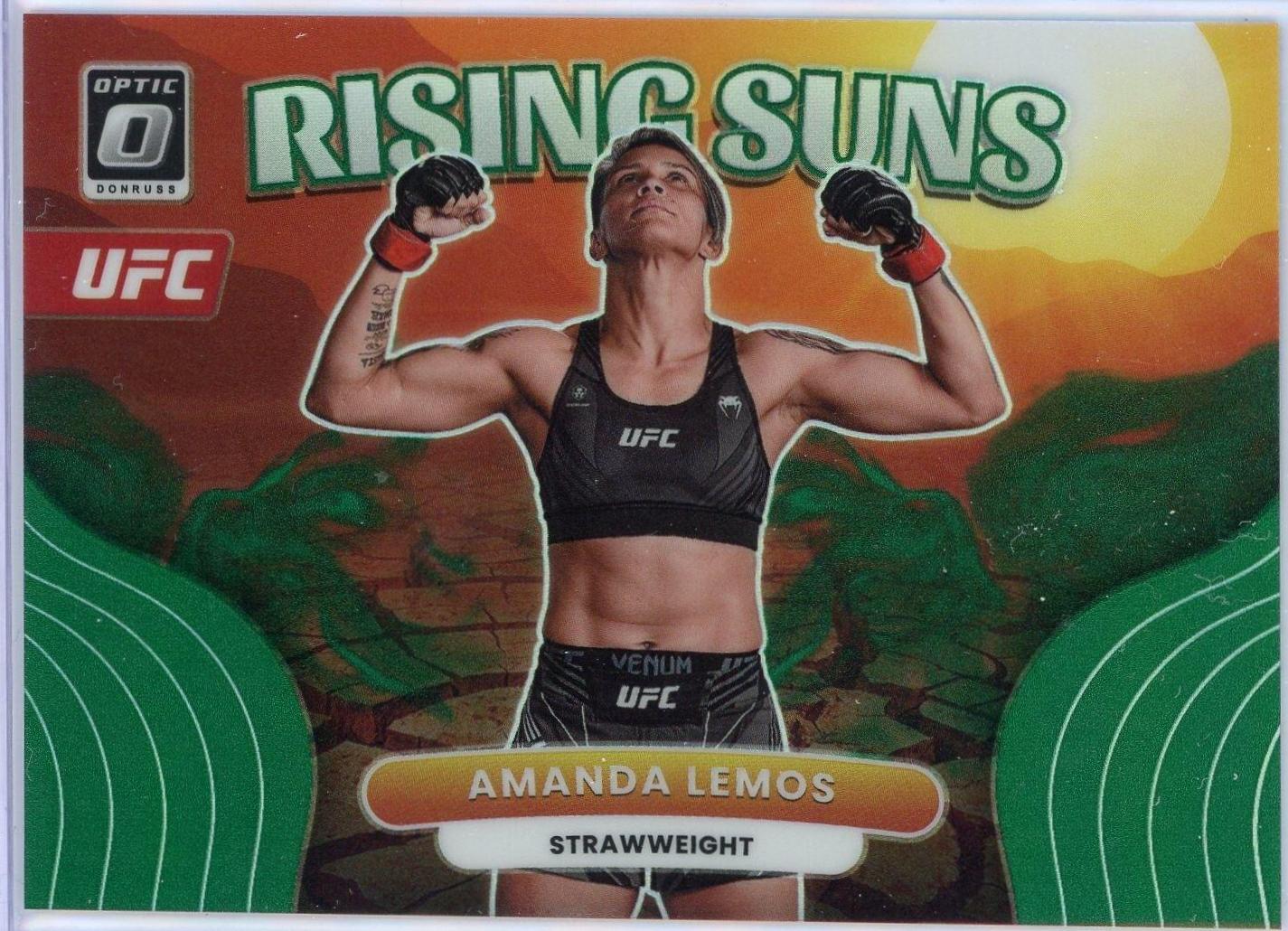 Amanda Lemos 2023 Panini Donruss Optic UFC Rising Suns #15 Green