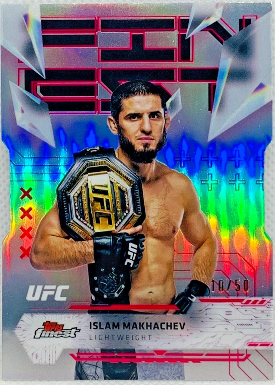 Islam Makhachev 2025 Topps Finest UFC Base Uncommon #177 Die Cut