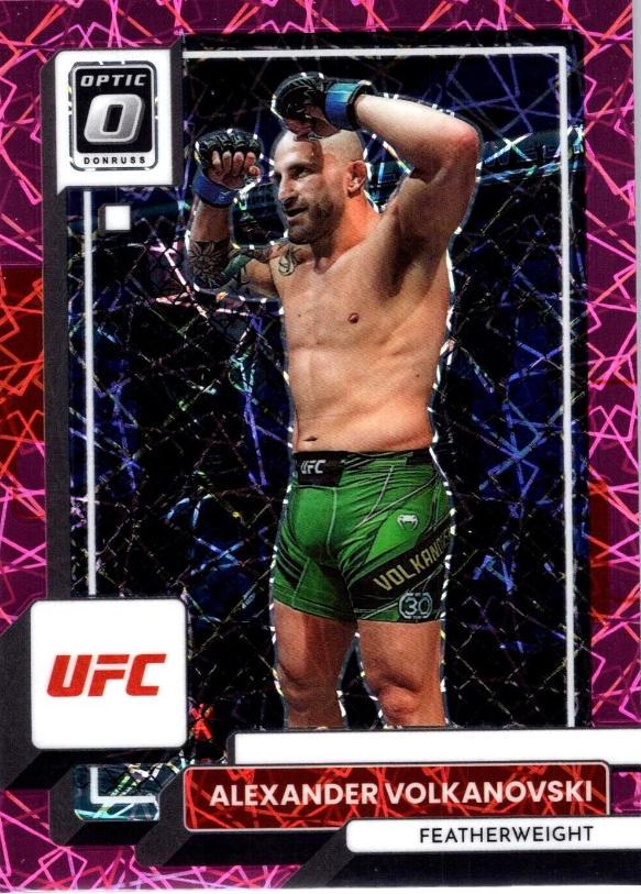 Alexander Volkanovski 2023 Panini Donruss Optic UFC Base #1 Pink Velocity