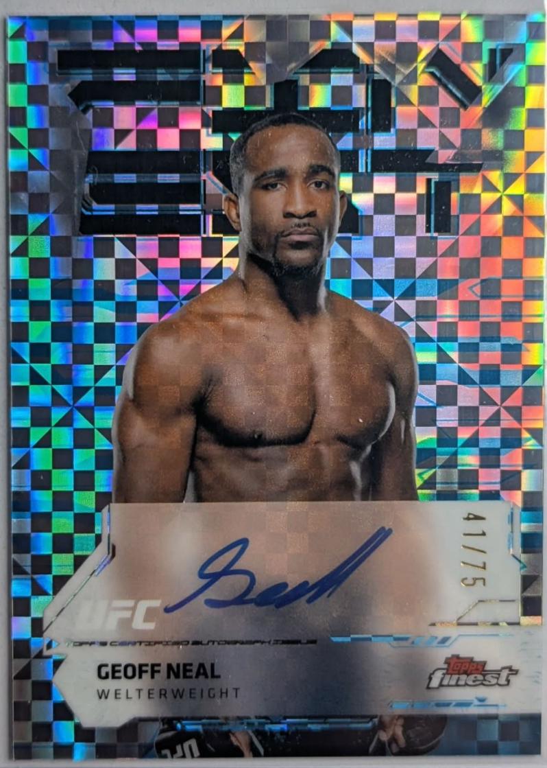 Geoff Neal 2025 Topps Finest UFC Finest Autographs #FA-GN Red Refractor