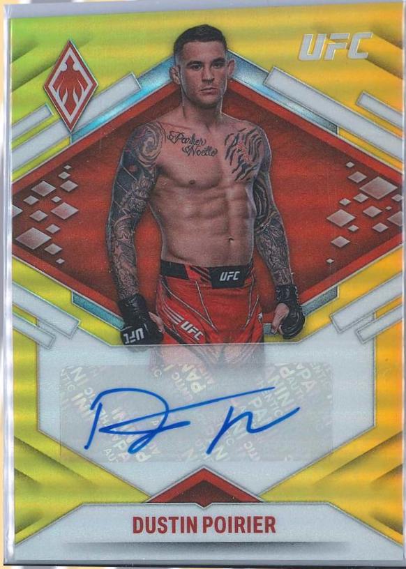 Dustin Poirier 2022 Panini Chronicles UFC Phoenix Autographs #30 Gold