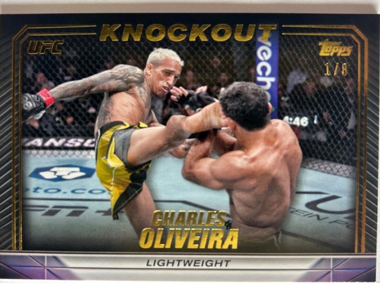 Charles Oliveira 2024 Topps Knockout UFC Base #43 Gold