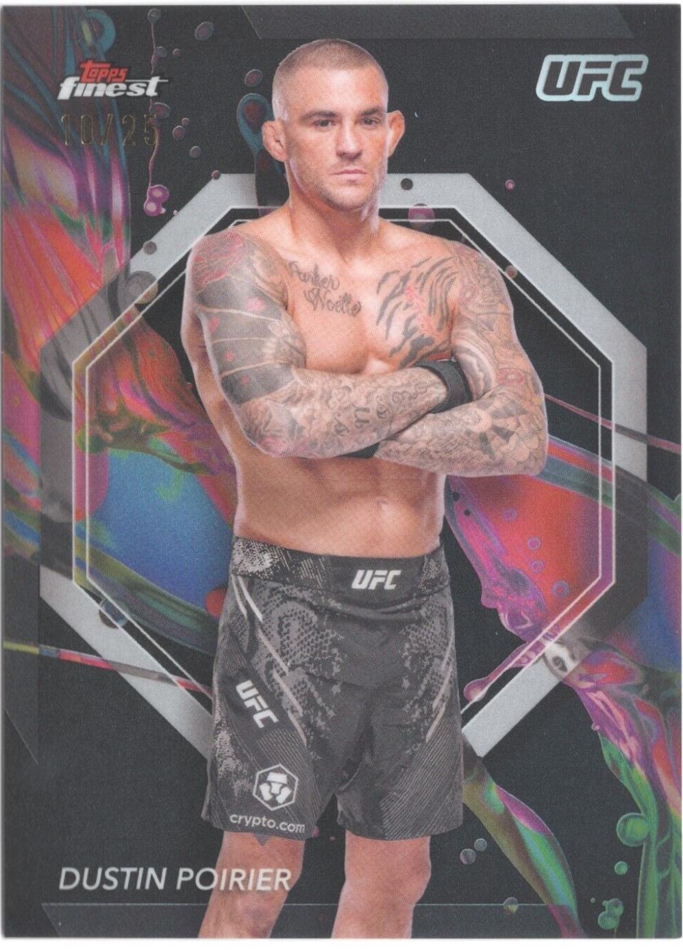 Dustin Poirier 2024 Topps Finest UFC Base Common #98 Black Refractor