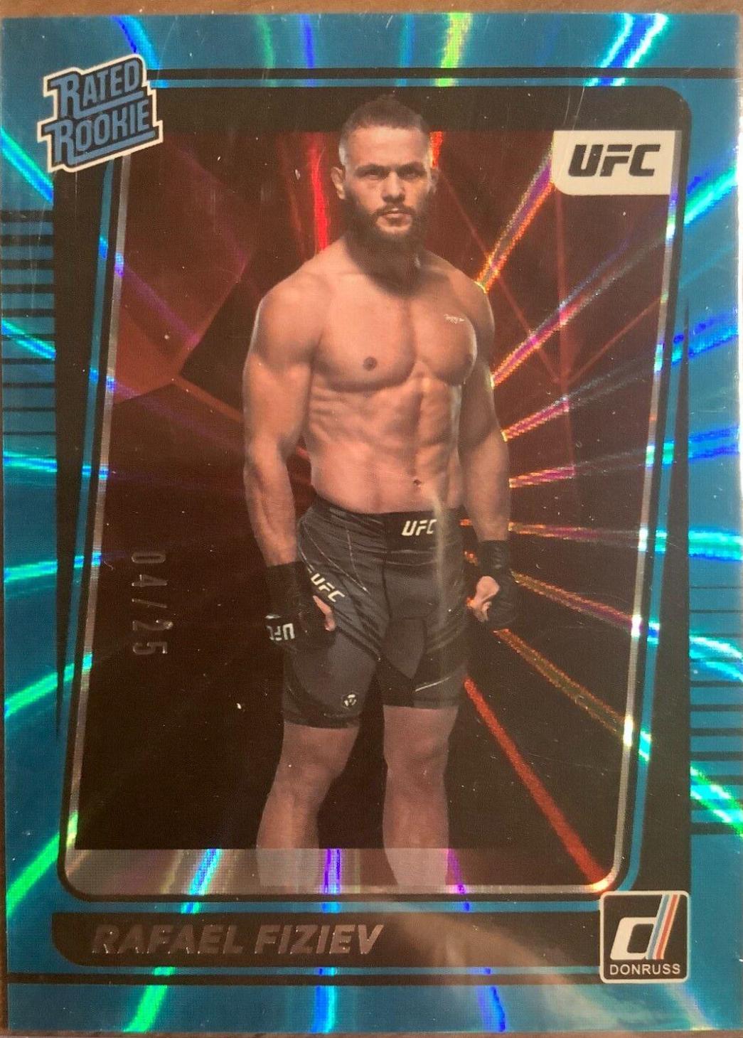 Rafael Fiziev 2022 Panini Donruss UFC Rated Rookies Signatures #212 Blue