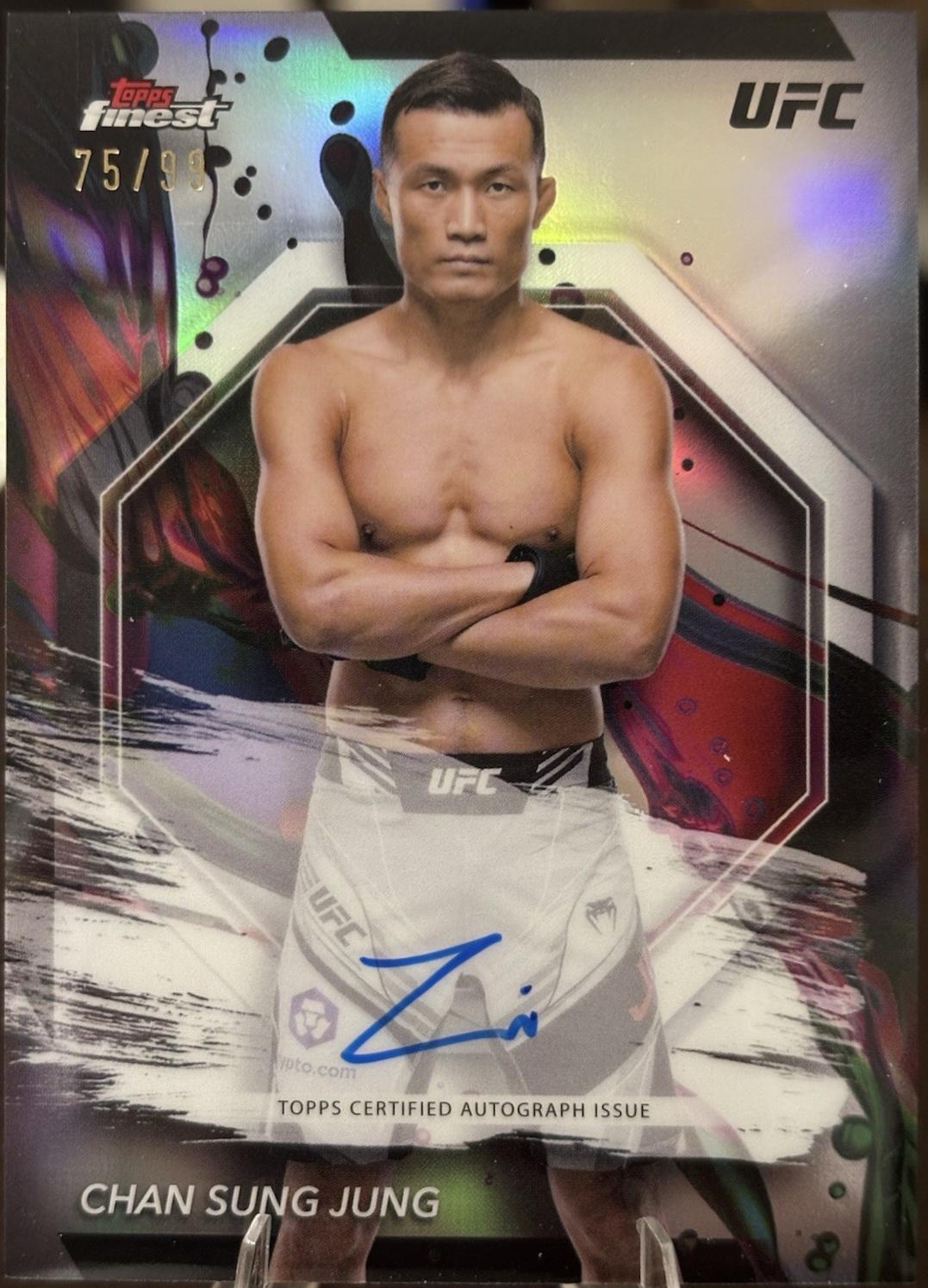Chan Sung Jung 2024 Topps Finest UFC Finest Autographs #FA-CSJ Refractor