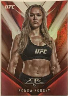 Ronda Rousey 2017 Topps UFC Fire Base #4 Red