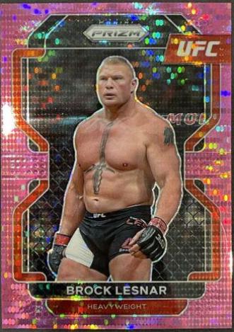 Brock Lesnar 2022 Panini Prizm UFC Base #159 Pink Pulsar