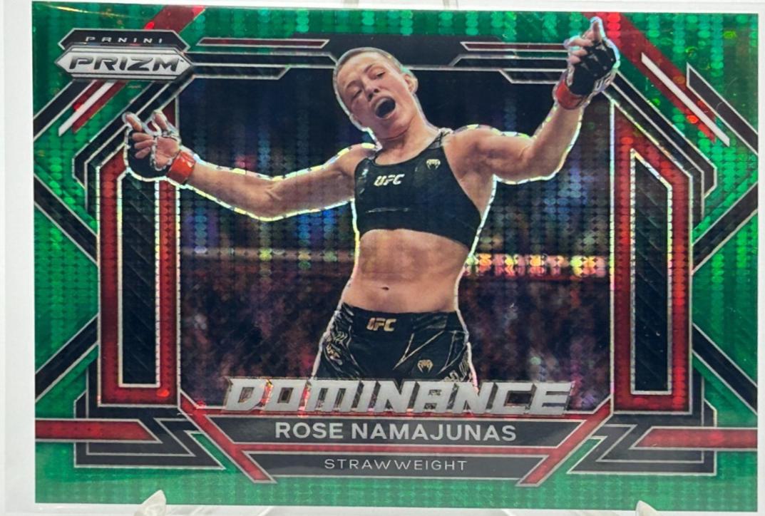 Rose Namajunas 2023 Panini Prizm UFC Dominance #26 Green Pulsar