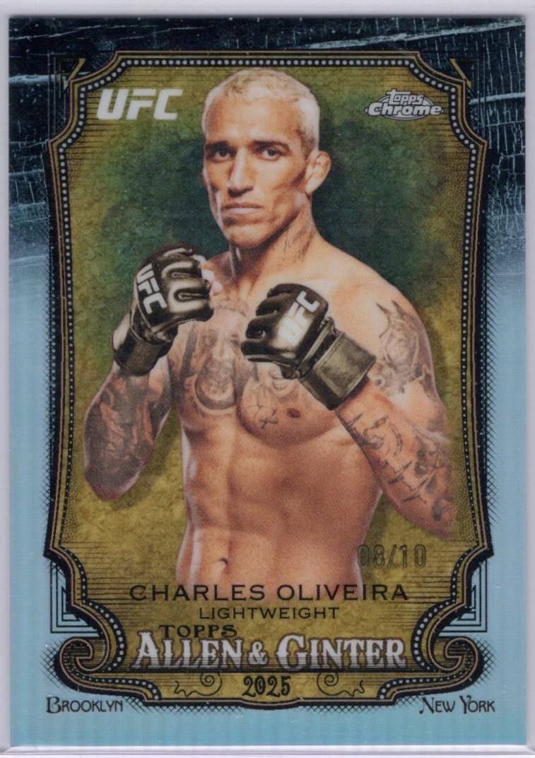 Charles Oliveira 2026 Topps Chrome UFC Allen & Ginter #AG-12 Black Refractor