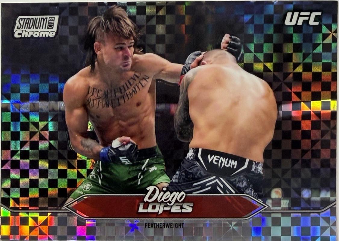 Diego Lopes 2025 Topps Stadium Club UFC Base Chrome #C-118 X-Fractor