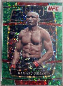 Kamaru Usman 2022 Panini Select UFC Concourse #5 Green Disco