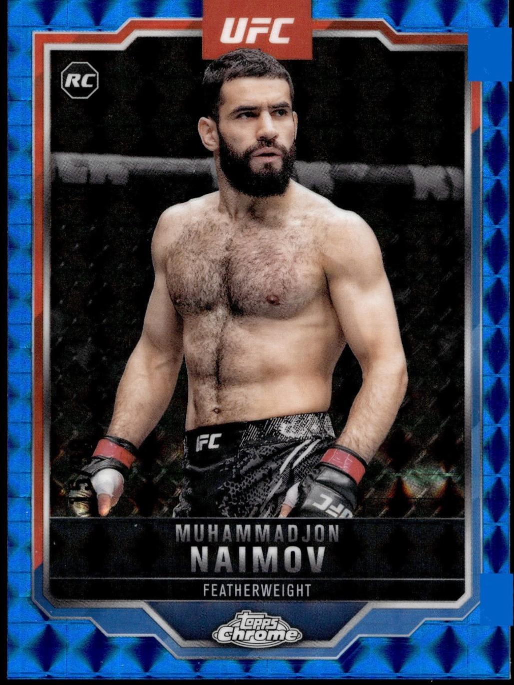 Muhammadjon Naimov 2025 Topps Chrome UFC Base #45 Blue Geometric Refractor