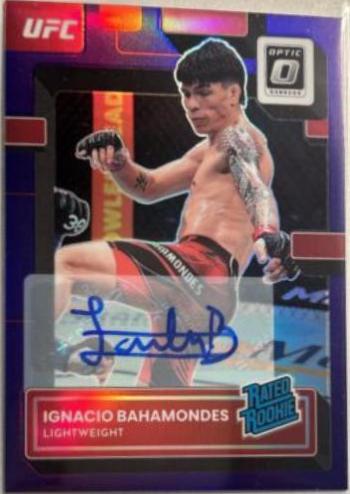 Ignacio Bahamondes 2023 Panini Donruss Optic UFC Base Rated Rookies Signatures #134 Purple