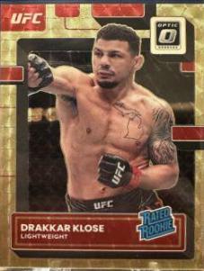 Drakkar Klose 2023 Panini Donruss Optic UFC Base #114 Gold Vinyl